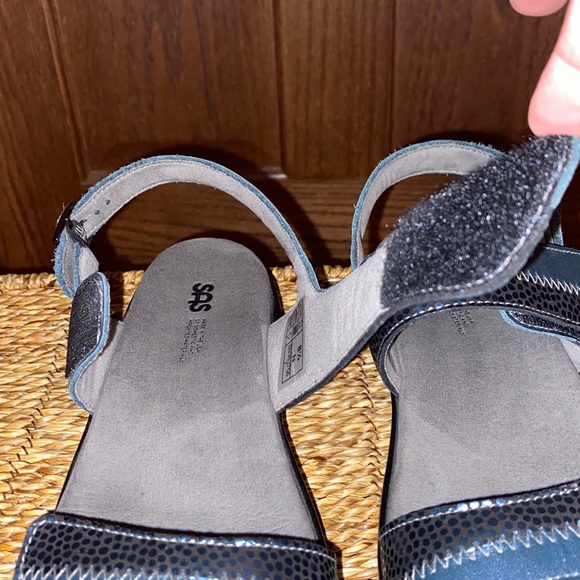 Nudu Navy SAS Leather Women’s Sandal Size 8.5 Narrow - Picture 14 of 16